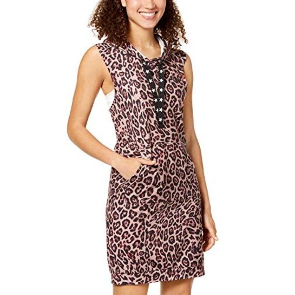 Material Girl Juniors Crisscross Back Hoodie Dress